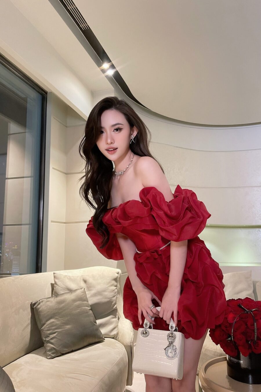 Irena Dress - Red, S