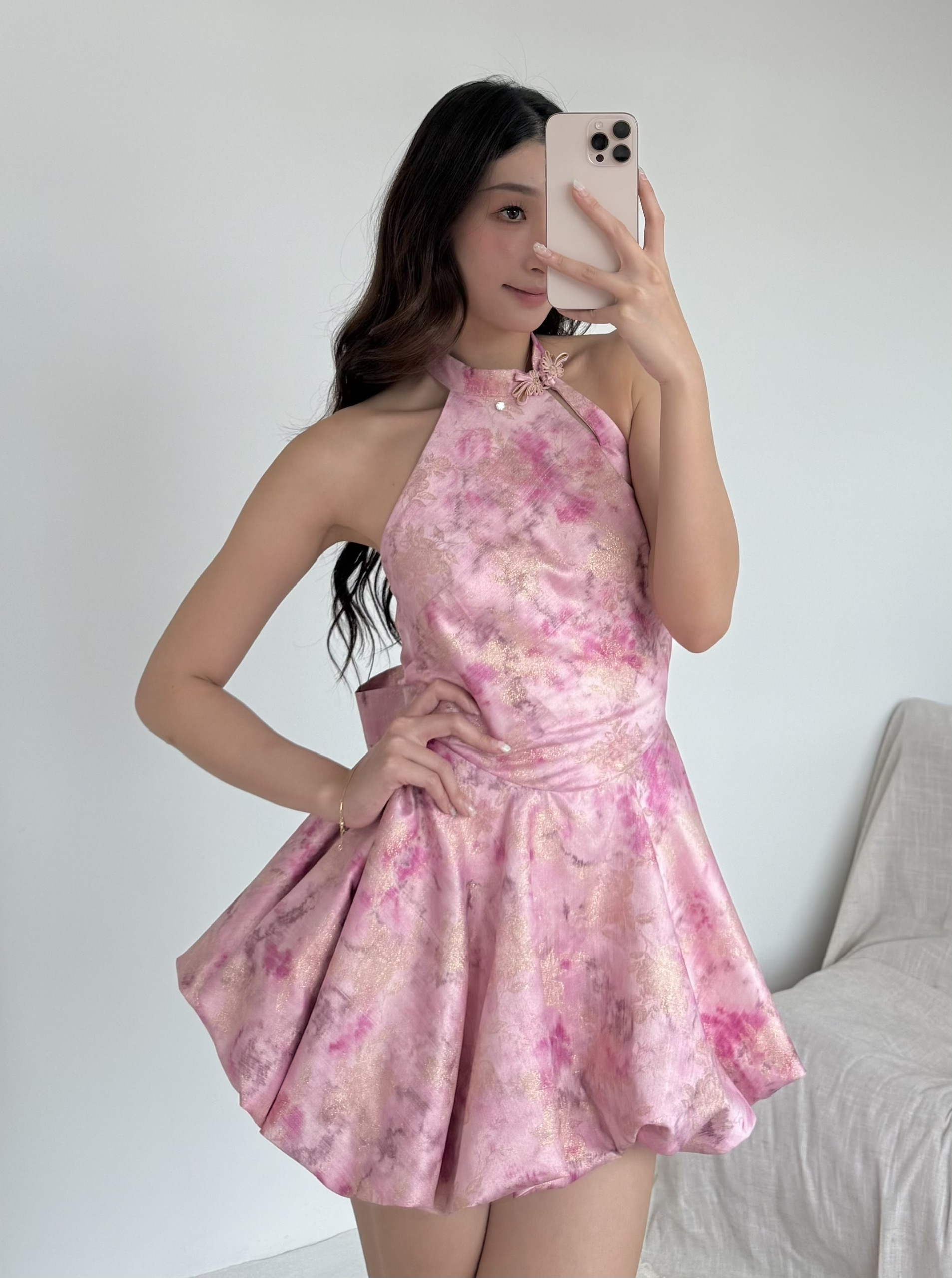 Lunaris Brocade Short Dress Three See Studio
